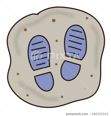Astronaut footprints on moon surface lunar soil space exploration astronomy sticker print visual graphic clipart artwork design icon element illustration Astronaut footprints on moon surface lunar soil space exploration astronomy sticker print visual graphic clipart artwork design icon element illustration 142131311