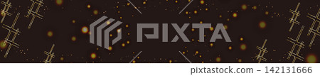 Gold glitter banner background material on a black background. Gold glitter banner background material on a black background. 142131666