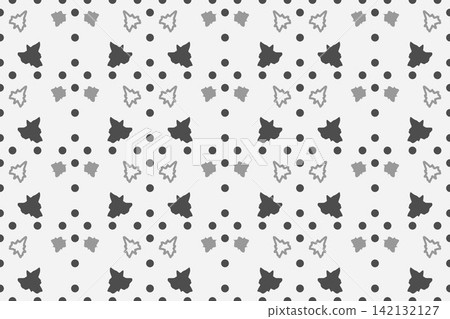 Seamless green pattern of scattered star flowers Seamless green pattern of scattered star flowers 142132127
