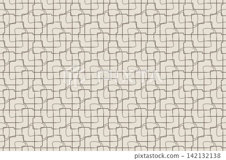 Seamless mushroom pattern of staggered interlocking lines Seamless mushroom pattern of staggered interlocking lines 142132138