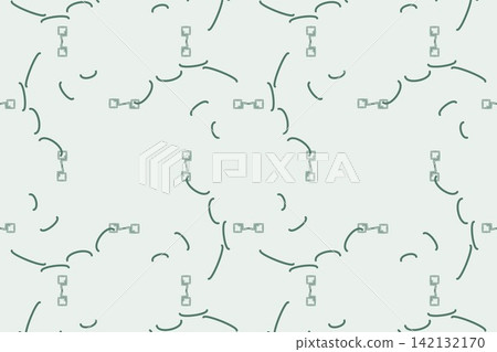 Modern geometric seamless tile, pinwheel coiled spirals in soft green Modern geometric seamless tile, pinwheel coiled spirals in soft green 142132170