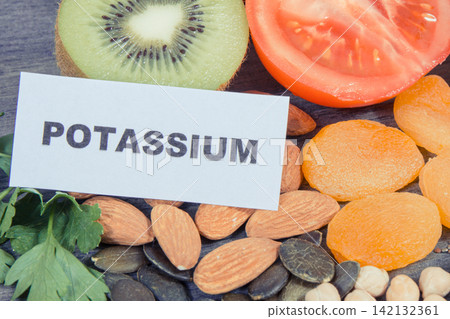 Nutritious eating as source natural vitamin K, potassium and minerals Nutritious eating as source natural vitamin K, potassium and minerals 142132361