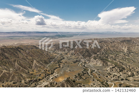 Winding Dirt Road in Vashlovani National Park 142132460