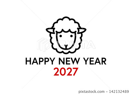 2027 New Year's Card - Year of the Sheep 2027 New Year's Card - Year of the Sheep 142132489