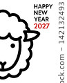 2027 New Year's Card - Year of the Sheep 142132493