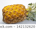 Pineapple fruit fresh tropical closeup on white. 142132620