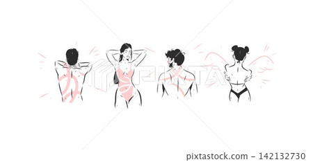Self Care and Emotional Wellbeing Hand Drawn Vector Set, Sensual Women and Man Line Art, Self Love, Inner Balance, Feelings and Mental Health Concept Self Care and Emotional Wellbeing Hand Drawn Vector Set, Sensual Women and Man Line Art, Self Love, Inner Balance, Feelings and Mental Health Concept 142132730