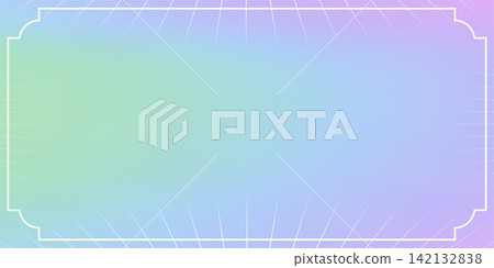 Gradient background with pearl nacre gradation in mint, blue and lavender tones with decorative vintage frame and radial lines. Pearl nacre gradient for event poster or stylish certificate design Gradient background with pearl nacre gradation in mint, blue and lavender tones with decorative vintage frame and radial lines. Pearl nacre gradient for event poster or stylish certificate design 142132838