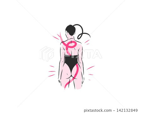 Woman with Flowing Emotional Energy, Female Psychology and Inner Feelings, Stress, Sensitivity, Vulnerability, Mental State and Abstract Emotion Vector Illustration Woman with Flowing Emotional Energy, Female Psychology and Inner Feelings, Stress, Sensitivity, Vulnerability, Mental State and Abstract Emotion Vector Illustration 142132849