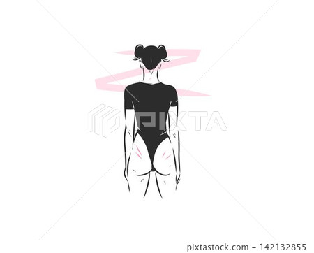 Woman from Back in Emotional Isolation, Loneliness and Psychological Stress, Vulnerable Female Body Language, Anxiety and Inner Feelings Minimal Vector Line Art Woman from Back in Emotional Isolation, Loneliness and Psychological Stress, Vulnerable Female Body Language, Anxiety and Inner Feelings Minimal Vector Line Art 142132855