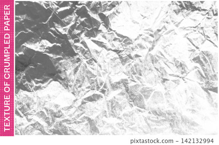 Wrinkled halftone paper texture background abstract grainy dot pattern distressed craft overlay art Wrinkled halftone paper texture background abstract grainy dot pattern distressed craft overlay art 142132994