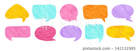 Chalk pencil speech bubble collection drawn crayon comic frame grunge balloon dialog cloud style Chalk pencil speech bubble collection drawn crayon comic frame grunge balloon dialog cloud style 142132995