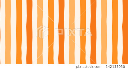 Hand painted irregular orange stripes vector seamless pattern, wavy lines for autumn and Thanksgiving designs Hand painted irregular orange stripes vector seamless pattern, wavy lines for autumn and Thanksgiving designs 142133030