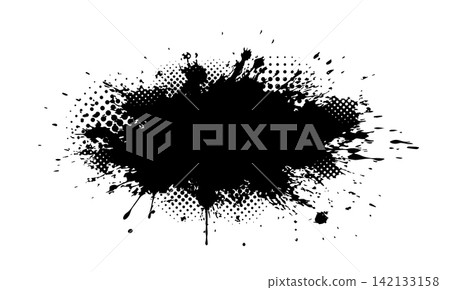 Splatter Paint Texture . Black Spray Blot of Ink. Place illustration Over any Object to Create Grungy Effect . hand drawn. Not AI, Vector Splatter Paint Texture . Black Spray Blot of Ink. Place illustration Over any Object to Create Grungy Effect . hand drawn. Not AI, Vector 142133158