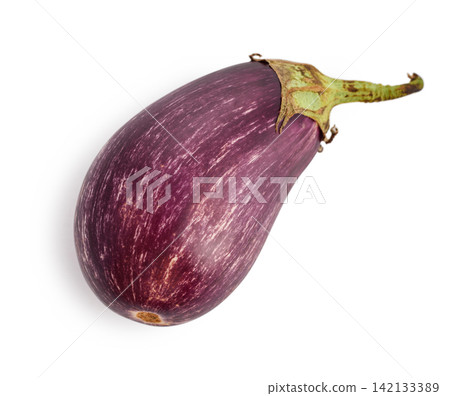 Fresh purple eggplant isolated on a white background Fresh purple eggplant isolated on a white background 142133389