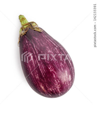 Fresh purple eggplant isolated on a white background Fresh purple eggplant isolated on a white background 142133391