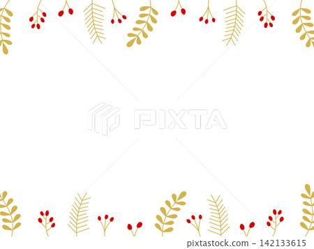 Scandinavian-style Christmas frame illustration material Scandinavian-style Christmas frame illustration material 142133615