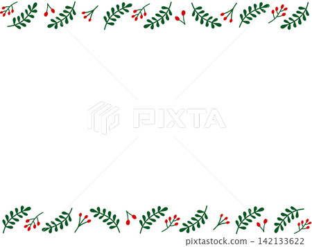 Scandinavian-style Christmas frame illustration material Scandinavian-style Christmas frame illustration material 142133622