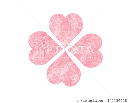 Pink four-leaf clover, sparkling Pink four-leaf clover, sparkling 142134618