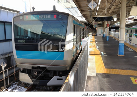 Platform screen doors have been installed on the Keihin-Tohoku Line platform at JR Omiya Station. Platform screen doors have been installed on the Keihin-Tohoku Line platform at JR Omiya Station. 142134704