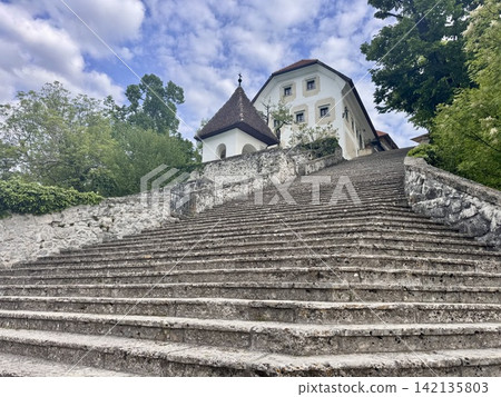 Slovenia Bled Lake Assumption Church Slovenia Bled Lake Assumption Church 142135803