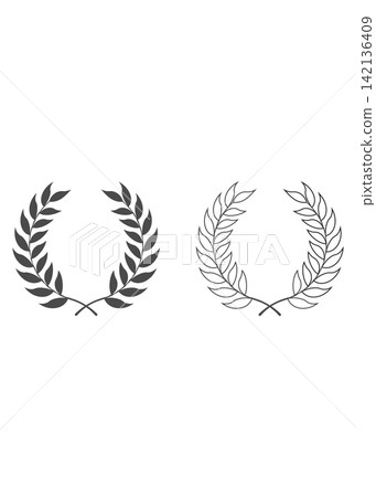 Classic Laurel Wreath Symbols of Victory and Achievement 142136409