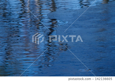 The boundary between frozen water and cold water The boundary between frozen water and cold water 142136605