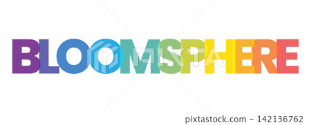 A beautiful rainbow colored BLOOMSPHERE text logo signifying growth, development, and flourishing potential for businesses A beautiful rainbow colored BLOOMSPHERE text logo signifying growth, development, and flourishing potential for businesses 142136762