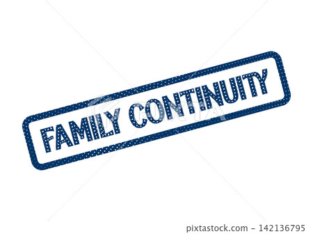 A bold blue family continuity stamp representing lasting legacy and generational heritage A bold blue family continuity stamp representing lasting legacy and generational heritage 142136795