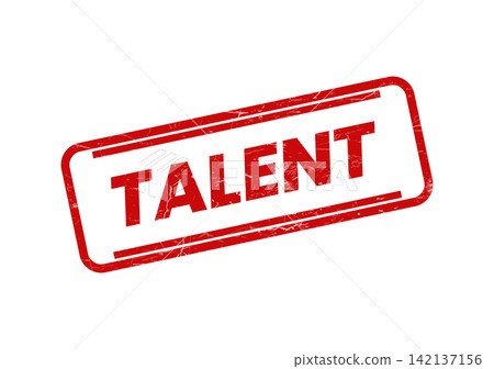 A bold red talent stamp symbol for business success and skilled workforce recognition A bold red talent stamp symbol for business success and skilled workforce recognition 142137156