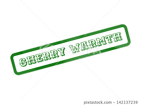A comforting green grunge textured stamp conveying the pleasant message Cherry Warmth for inviting designs A comforting green grunge textured stamp conveying the pleasant message Cherry Warmth for inviting designs 142137239