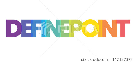 A contemporary and expressive logo presenting the word DEFINEPOINT with a beautiful spectrum color overlay, for professional use A contemporary and expressive logo presenting the word DEFINEPOINT with a beautiful spectrum color overlay, for professional use 142137375