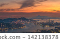 Hong Kong Aug 5 2026 Victoria Harbour skyline during vibrant dusk sunset 142138378