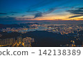Hong Kong Aug 5 2022 cityscape and harbour at twilight 142138389