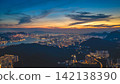Hong Kong Aug 5 2022 cityscape and harbour at twilight 142138390