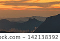 Hong Kong Aug 5 2026 Lion Rock mountain silhouette against vibrant sunset sky 142138392