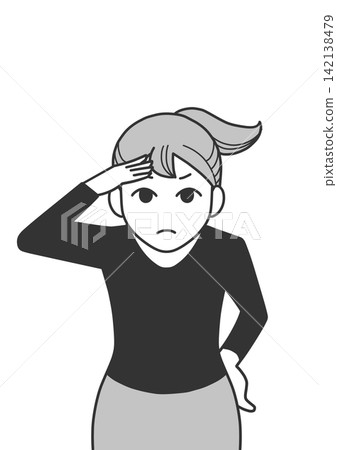 A woman trying to get a good look A woman trying to get a good look 142138479