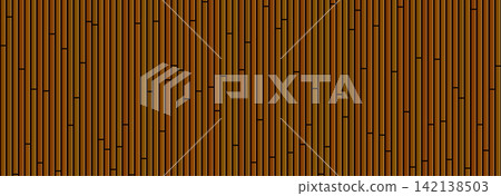 Wooden panel wall seamless pattern. Vertical brown wood slat divider background. Oak plank board cladding surface with gaps. Rustic timber batten texture backdrop for interior decoration. Vector Wooden panel wall seamless pattern. Vertical brown wood slat divider background. Oak plank board cladding surface with gaps. Rustic timber batten texture backdrop for interior decoration. Vector 142138503
