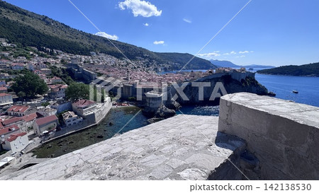 Dubrovnik Old Town from Lovrijenac Fortress Dubrovnik Old Town from Lovrijenac Fortress 142138530