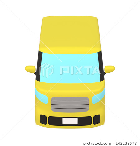 汽車插畫素材:風格化的小型高頂旅行車,黃色(1_j) 汽車插畫素材:風格化的小型高頂旅行車,黃色(1_j) 142138578