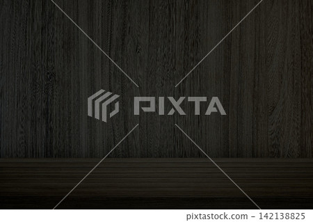 Dark wood texture background with empty wooden table top for product display. Dark wood texture background with empty wooden table top for product display. 142138825