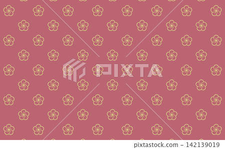 Retro-pop color scheme Japanese pattern: Plum Retro-pop color scheme Japanese pattern: Plum 142139019