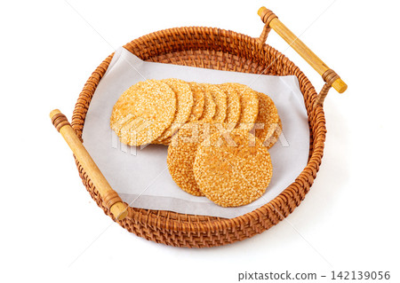 sesame Thin Crackers Snack Food Ingredient sesame Thin Crackers Snack Food Ingredient 142139056
