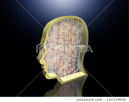 Digitized face-shaped circuit analysis diagram Digitized face-shaped circuit analysis diagram 142139608