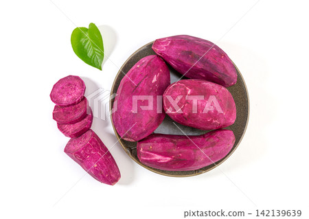 peeled Purple Sweet Potato Fresh Root Vegetable Ingredient peeled Purple Sweet Potato Fresh Root Vegetable Ingredient 142139639