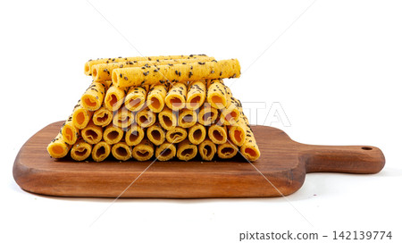 traditional Crispy Wafer Egg Roll Sweet Snack traditional Crispy Wafer Egg Roll Sweet Snack 142139774