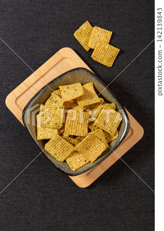 cilantro Beef Millet Crispy Rice Snack Food cilantro Beef Millet Crispy Rice Snack Food 142139843