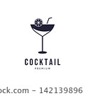 Minimalist Design for a Fresh Cocktail 142139896