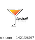 Minimalist Design for a Fresh Cocktail 142139897