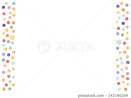 Colorful circular pattern frame, left and right frames Colorful circular pattern frame, left and right frames 142140204